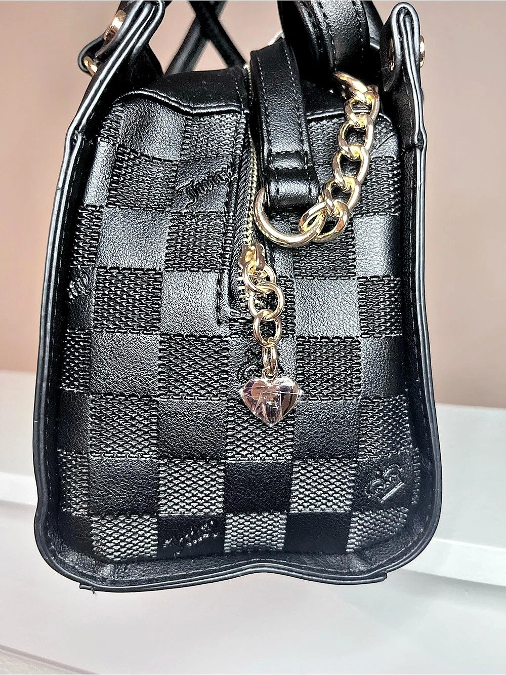 Juicy Couture Black Checkered Satchel - Picture 3 of 10